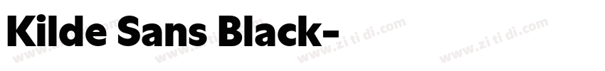 Kilde Sans Black字体转换